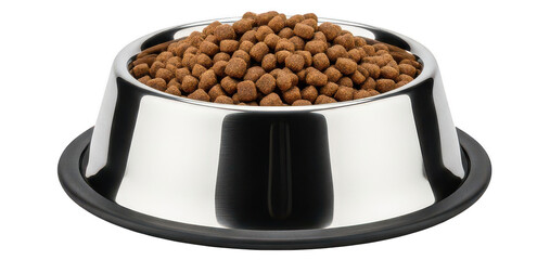 Shiny stainless steel dog food bowl png polished pet food bowl png metal dog isolated transparent background image © illustration