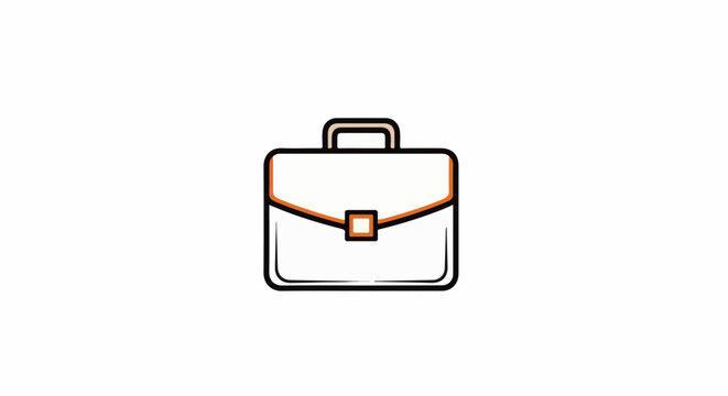 A clean icon of a briefcase with a latch and handle
