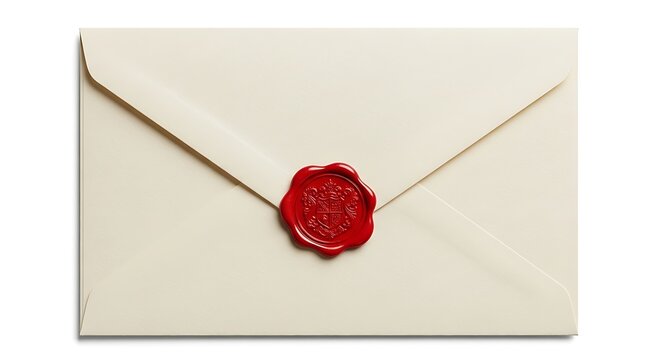 Sealed envelope with red wax stamp