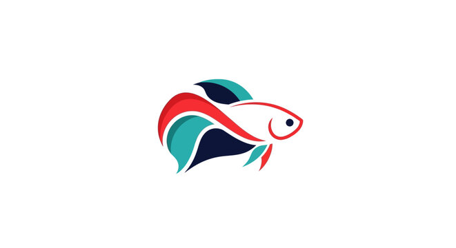 Betta Fish Logo Design - Siamese Fighting Fish Icon