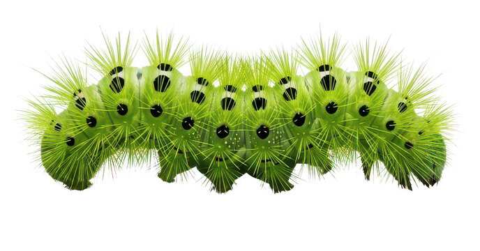 Vibrant green caterpillar png spiky caterpillar png fuzzy caterpillar png macro isolated transparent background image
