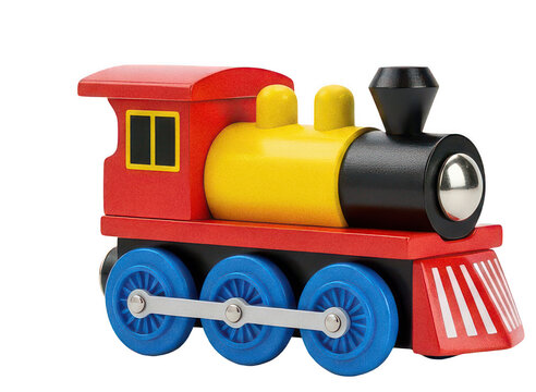 Vibrant red toy train png colorful toy train png classic toy train png toddler isolated transparent background image