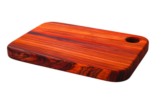 Rosewood Wood Block Cutting Board Isolated on Transparent Background PNG element