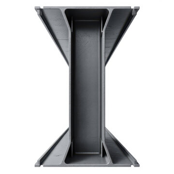 Industrial steel i-beam structural isolated on a white background, for construction