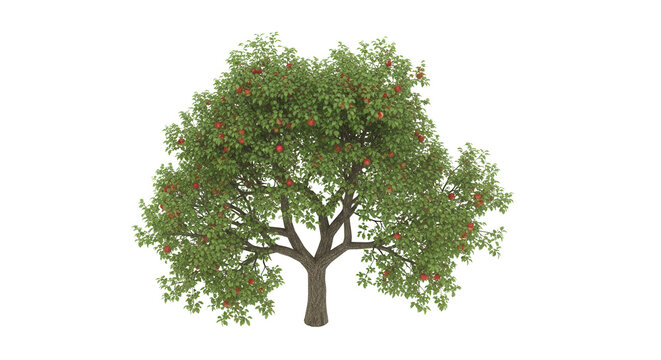 Apple tree png alpha channel front top vie