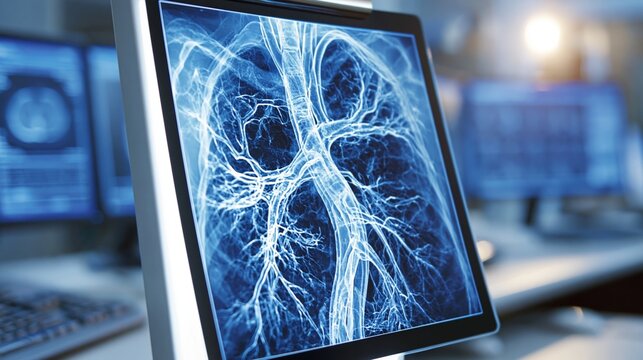 Medical Imaging Technology Showcasing Vascular System