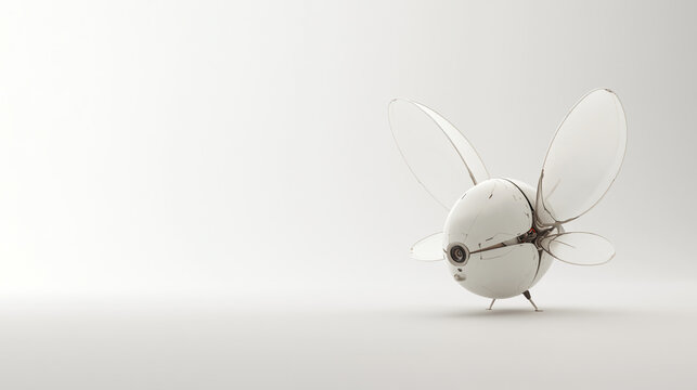 Premium Minimal Seed Pod Drone for Future Technology, Robotics and Copy Space Layouts