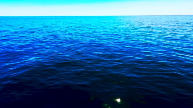 Aerial view of open blue ocean to infinity