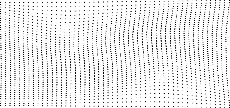 Mesmerizing wave interference pattern in monochrome dots
