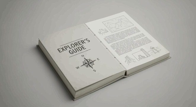 Explorers Guide Book Open Pages.