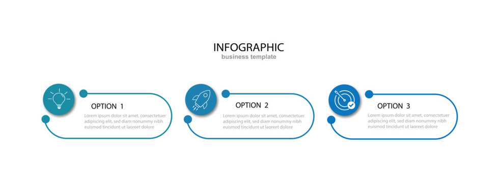 modern infographics options banner whit 3 steps vector illustration.