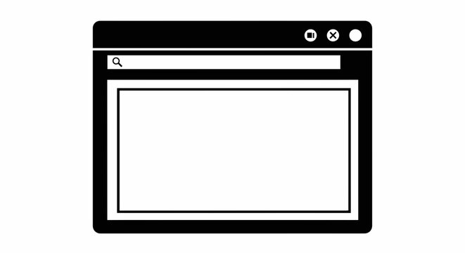 Browser Window Icon Graphic Design Element.