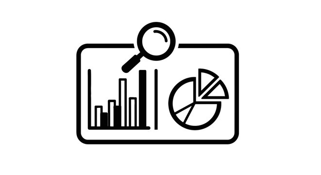 Business data analysis graph chart.