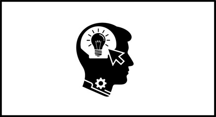 Innovation Idea Light Bulb Brain Concept. © adek