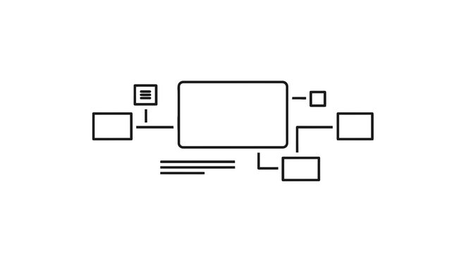 Flowchart diagram with boxes connected lines.