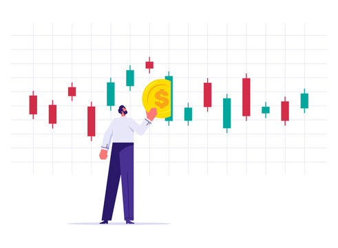 Get rich from stock market trading concept, trader make profit with investment trading, stock market growth, businessman invest money coin in stock market