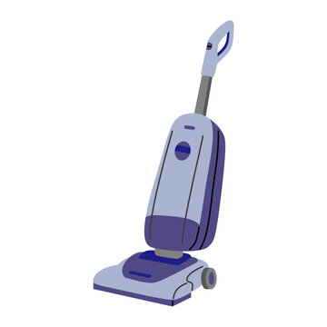 Flat Illustration Upright Vacuum Cleaner Household Cleaning Appliance Floor Cleaning Equipment