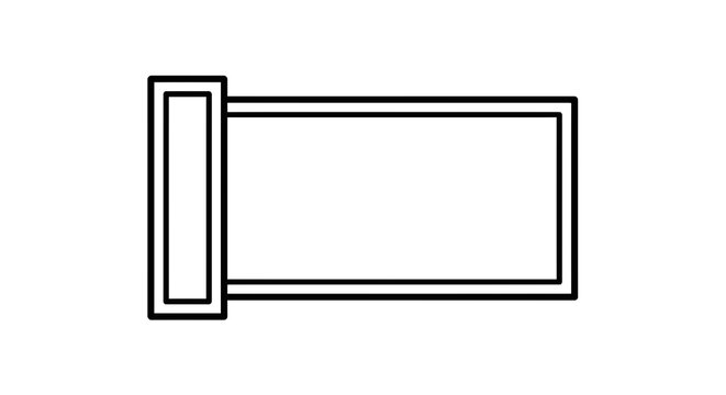 Simple rectangle shape graphic design.