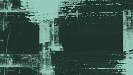 Fototapeta premium Abstract Emerald Green and Black Background with Rough Brush Strokes and Gritty Texture