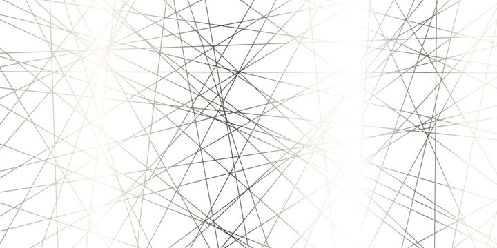 abstract black gradient lines with white background.Creative and geometric shape with white luxury pattern and paper texture design in illustration with white line background.	