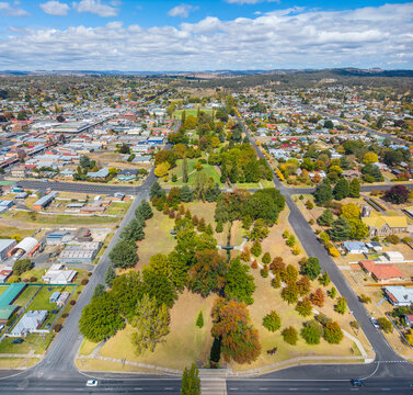 Aerial view of Park in Glen Innes