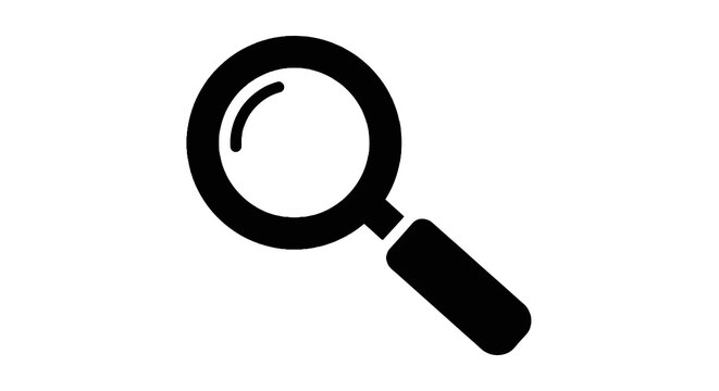 Magnifying glass icon symbol tool.