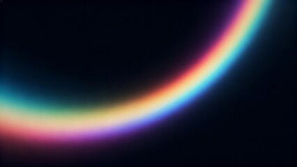 Fototapeta premium Colorful arc of light on dark background