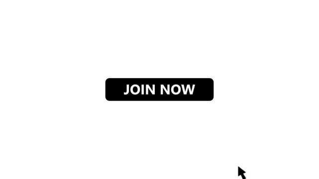 Join Now Button Click Animation with Mouse Cursor, User Interface Call to Action UI Element on White Background.