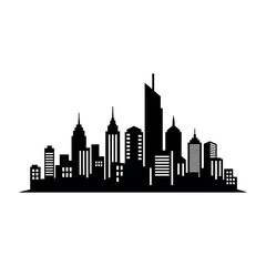 City Skyline Urban Buildings Silhouette. © Dira