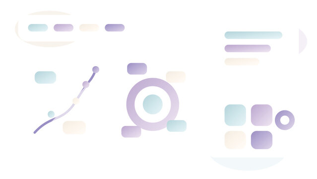 Analytics dashboard interface with growth graph radial chart pastel SaaS admin panel template for reporting systems