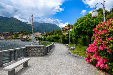View of the little city of Mergozzo with its wonderful lake © giemmephoto