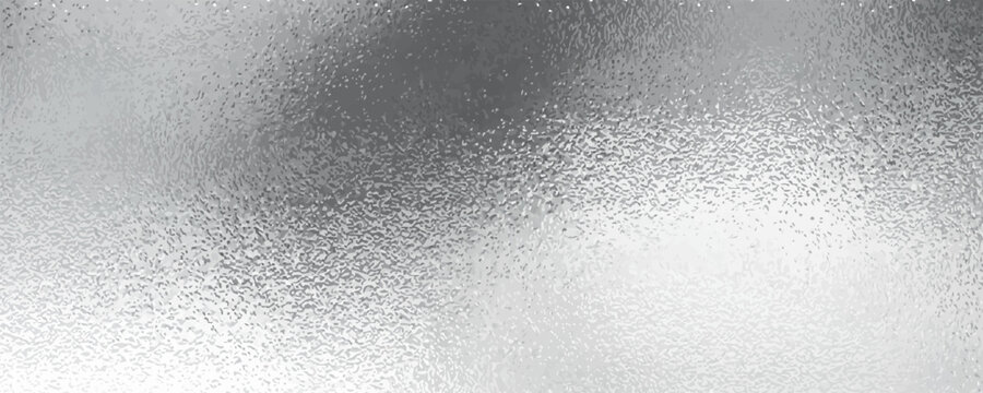 Shiny silver foil metallic texture - glossy gray steel gleaming surface, frosted glass effect with blur glare reflection, bright polished metal material.