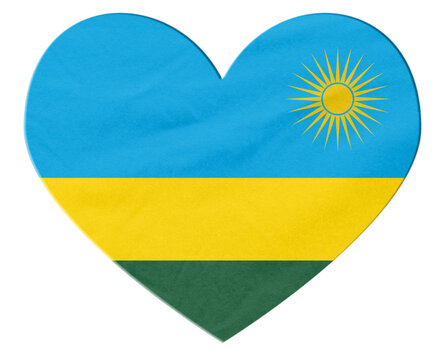Rwanda heart flag showing national identity symbol
