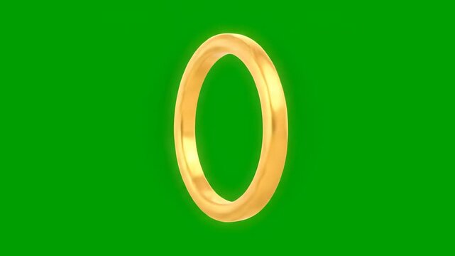 Golden Ring on Green: A single golden ring, its radiant luster intensified against a verdant canvas, symbolizes commitment, elegance, and enduring love. 