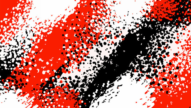 Aggressive red and black grunge splatter background with ink brush texture for urban streetwear branding,sport theme