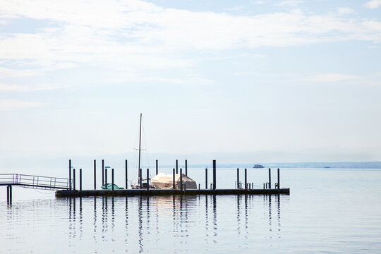 Bootssteg  auf dem Bodensee