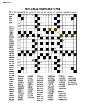 Fill in the blanks crossword puzzle with american style grid of 21x21 size, 83 blocks, 104 words, two letters revealed
