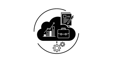 Fototapeta premium Cloud computing technology data storage.