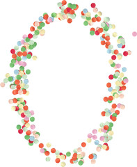 Obraz premium colorful paper confetti frame round cutout 
