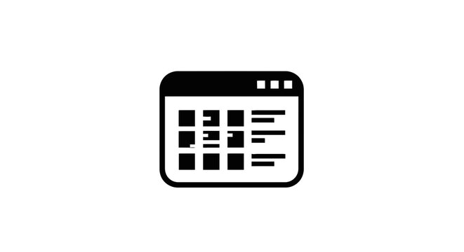 Simple web page browser icon.