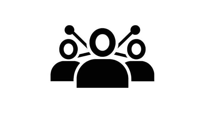 Three People Talking Communication Team.