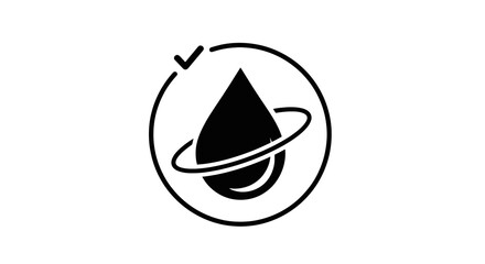 Fototapeta premium Eco friendly water drop logo symbol.