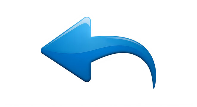 Modern blue left arrow icon