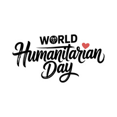 Fototapeta premium World Humanitarian Day Typography Design