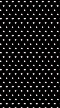 Animated Seamless Pattern Of Five-Pointed Stars Scrolling Up With Glitch Effect On A Black Background, Seamless Loop, 9:16 Vertical Video