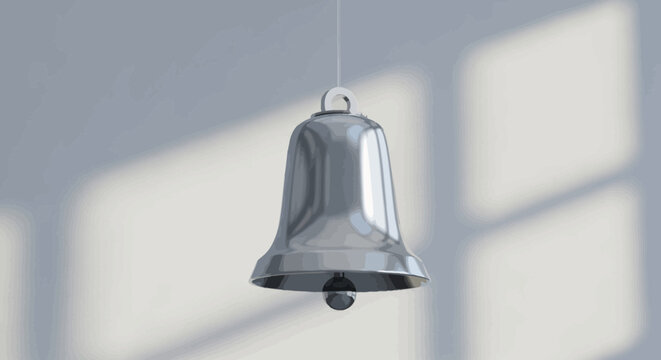 Large Metal Bell Hanging Alone.