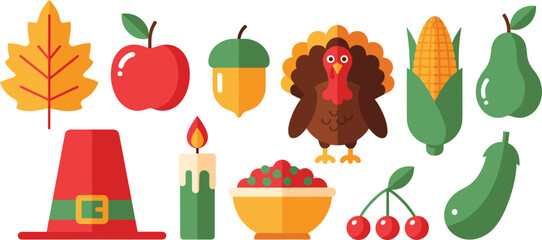 Thanksgiving Feast with Turkey, Autumn Harvest, and Seasonal Fruits © Ismail