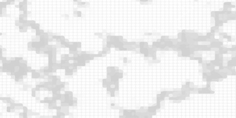 Fototapeta premium White and Light Gray Abstract Pixelated Digital Camouflage Pattern Geometric Background. 