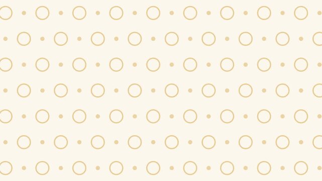 Animated Seamless Pattern Of Pulsating Outlined Circles Scrolling Right On A Light Pastel Background, 4K Seamless Loop, 16:9 Horizontal Video