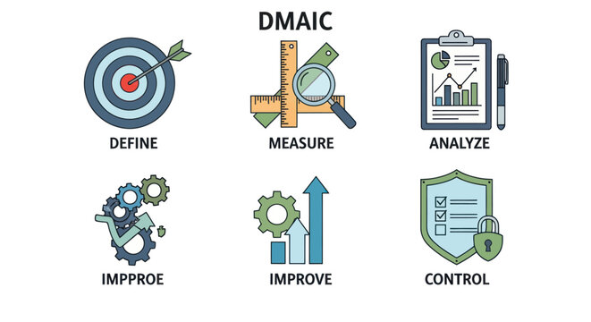 DMAIC Business Process Improvement Methodology Infographic